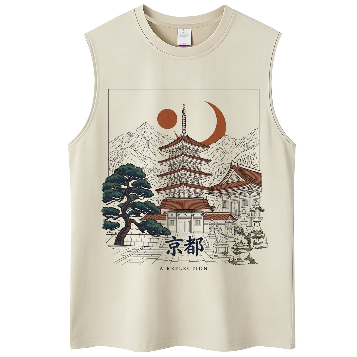 日本風大阪タコ柄ウォッシュドタンクトップ メンズ レディース - Japanese Women Lifestyle のレビューと価格